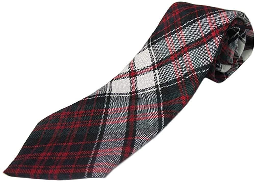 Gents Pure Wool MacDonald Dress Tartan Tie Made in Scotland