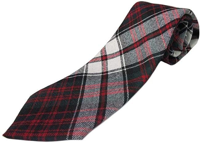 Gents Pure Wool MacDonald Dress Tartan Tie Made in Scotland
