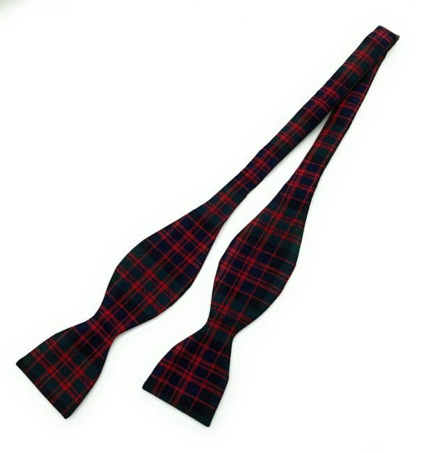 Gents Pure Wool MacDonald Modern Tartan Self Tied Bow Tie Made in Scotland
