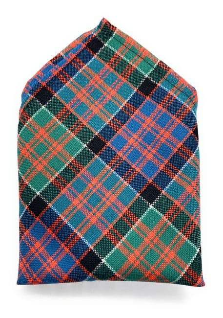 Gents Pure Wool MacDonald of Clanranald Ancient Pocket Square - Made In Scotland