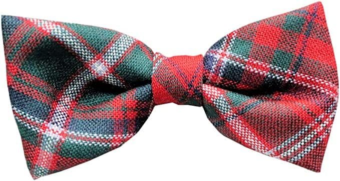 Gents Pure Wool MacDougall Tartan Bow Tie Made in Scotland