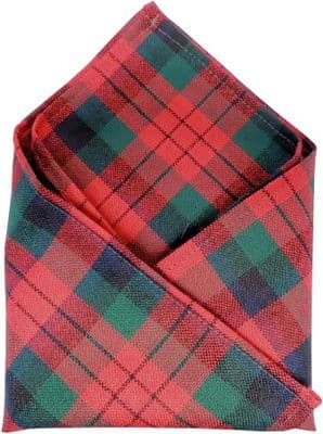 Gents Pure Wool MacDuff Tartan Pocket Square - Made In Scotland