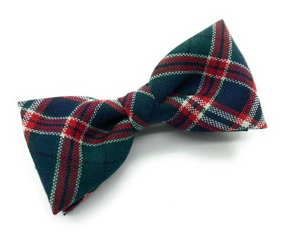 Gents Pure Wool MacFarlane Hunting Modern Tartan Bow Tie Made in Scotland