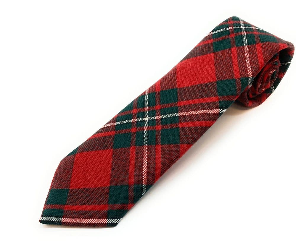 Gents Pure Wool MacGregor Modern Tartan Tie Made in Scotland