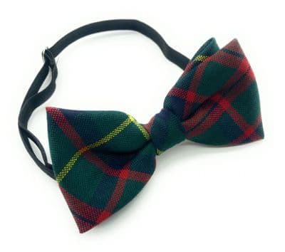 Gents Pure Wool Macintosh Hunting Modern Tartan Bow Tie Made in Scotland