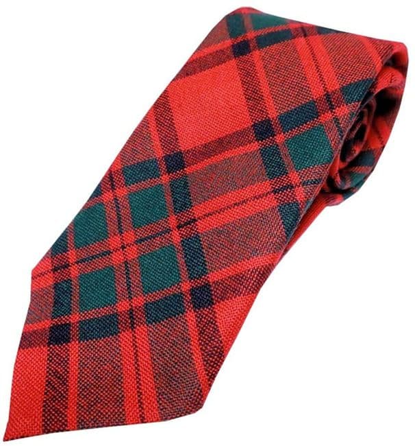 Gents Pure Wool Macintosh Modern Tartan Tie Made in Scotland