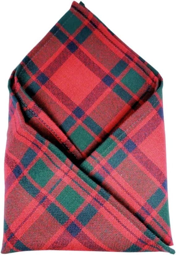 Gents Pure Wool Macintosh Tartan Pocket Square - Made In Scotland