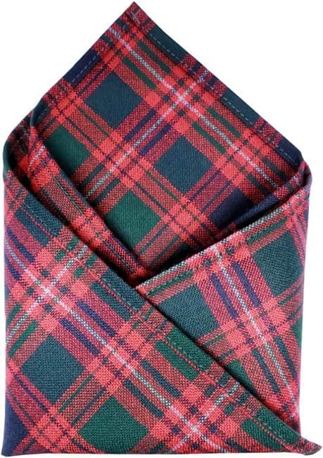 Gents Pure Wool MacIntyre Tartan Pocket Square - Made In Scotland