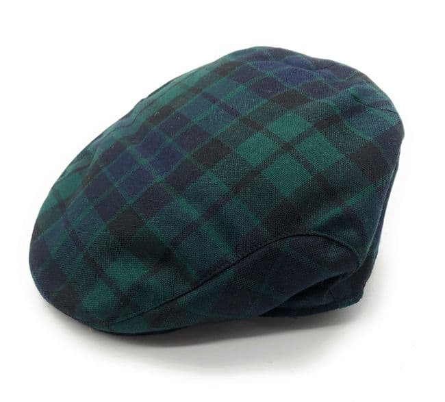 Gents Pure Wool MacKay Tartan Flat Cap - Made in Scotland