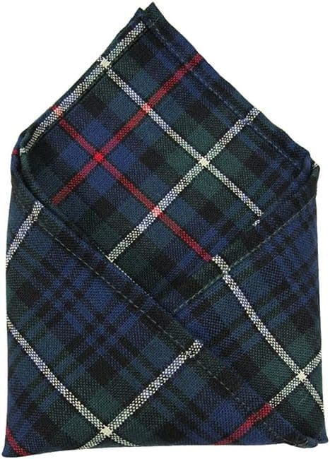 Gents Pure Wool MacKenzie Modern Tartan Pocket Square - Made In Scotland