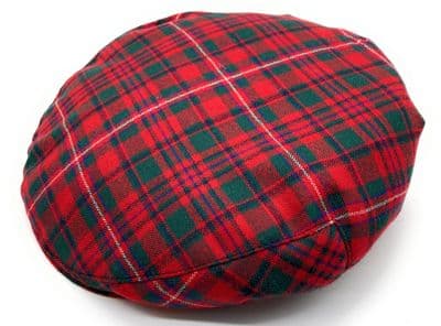 Gents Pure Wool MacKinnon Modern Tartan Flat Cap