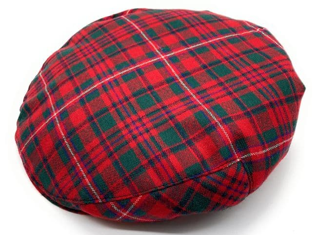 Gents Pure Wool MacKinnon Modern Tartan Flat Cap