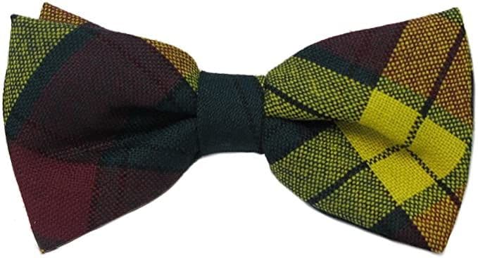 Gents Pure Wool Macmillan Old Tartan Bow Tie Made in Scotland