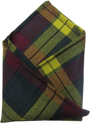 Gents Pure Wool MacMillan Old Tartan Pocket Square - Made In Scotland