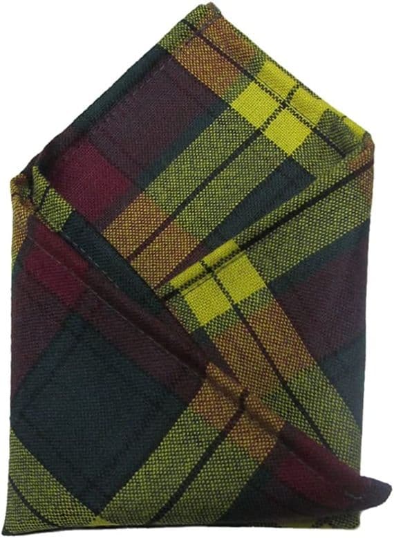 Gents Pure Wool MacMillan Old Tartan Pocket Square - Made In Scotland