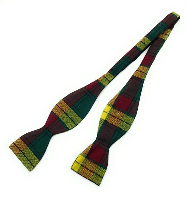 Gents Pure Wool MacMillan Old Tartan Self Tied Bow Tie Made in Scotland