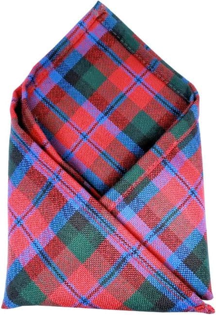 Gents Pure Wool MacNaughton Tartan Pocket Square - Made In Scotland