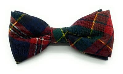 Gents Pure Wool MacPherson Tartan Bow Tie By Ingles Buchan of Scotland