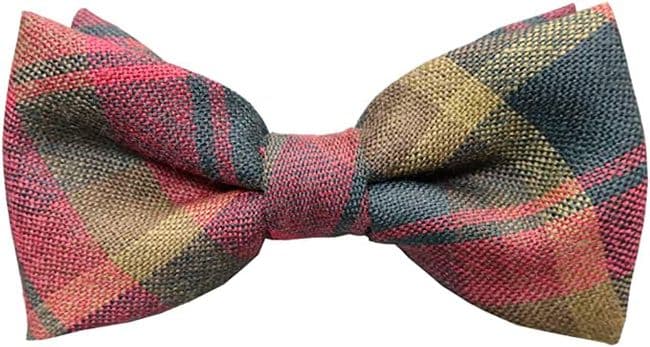Gents Pure Wool Maple Leaf Tartan Bow Tie Made in Scotland
