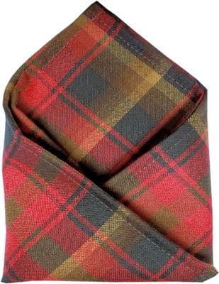 Gents Pure Wool Maple Leaf Tartan Pocket Square - Made In Scotland