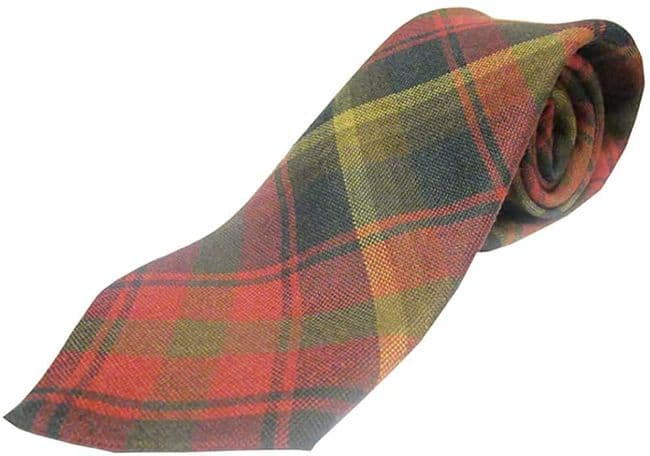 Gents Pure Wool Maple Leaf Tartan Tie Made in Scotland