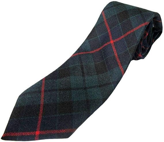 Pure Wool Morrison Green Tartan Tie | Made in Scotland