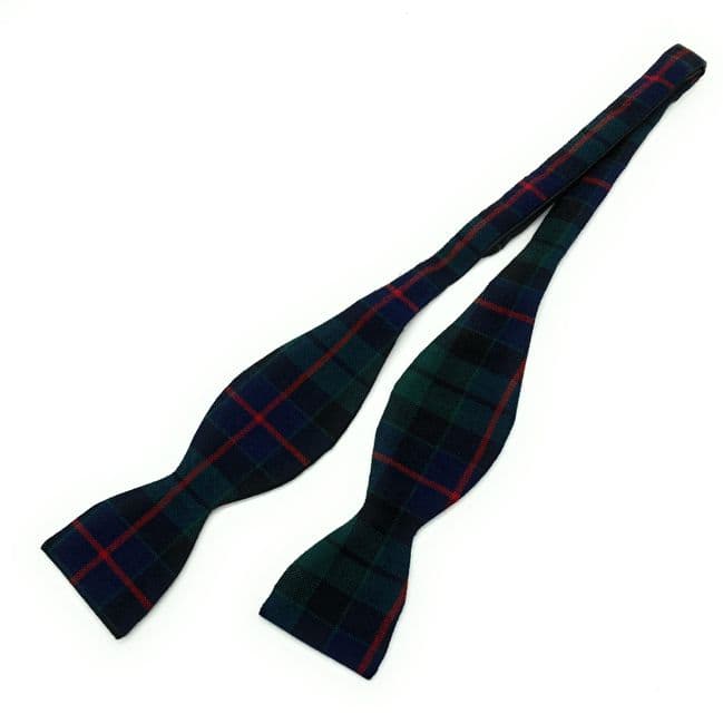 Gents Pure Wool Morrison ModernTartan Self Tied Bow Tie Made in Scotland