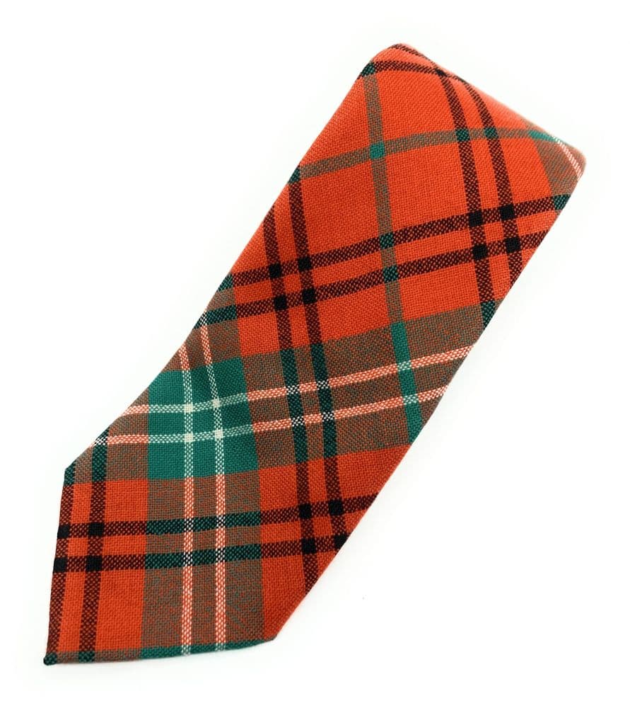 Gents Pure Wool Morrison Red Ancient Tartan Tie Made in Scotland