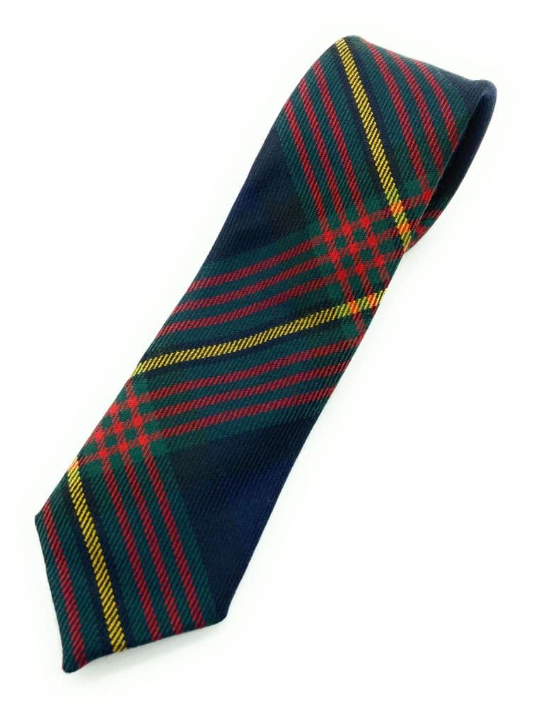 Gents Pure Wool Muir Modern Tartan Tie Made in Scotland