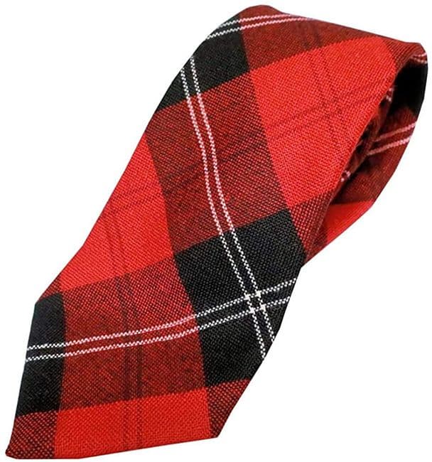 Gents Pure Wool Ramsay Modern Tartan Tie Made in Scotland