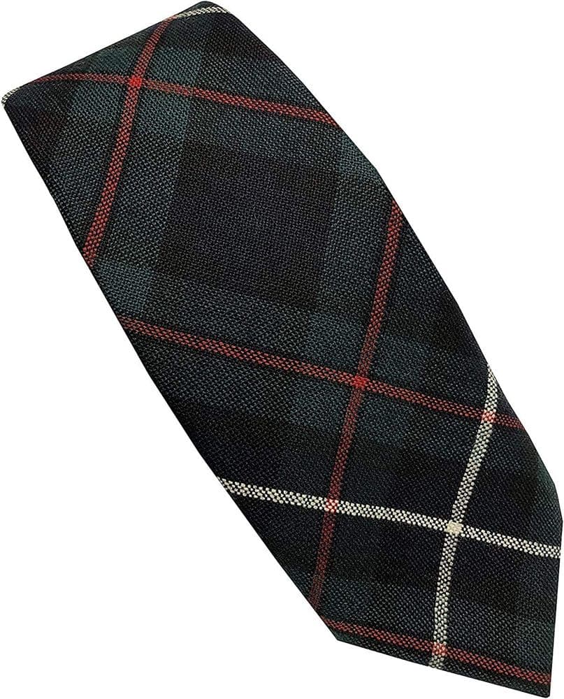Gents Pure Wool Robertson Hunting Modern Tartan Tie Made in Scotland