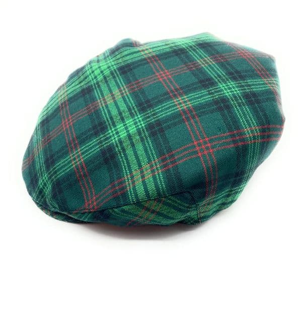 Gents Pure Wool Ross Hunting Tartan One Size Flat Cap Made in Scotland