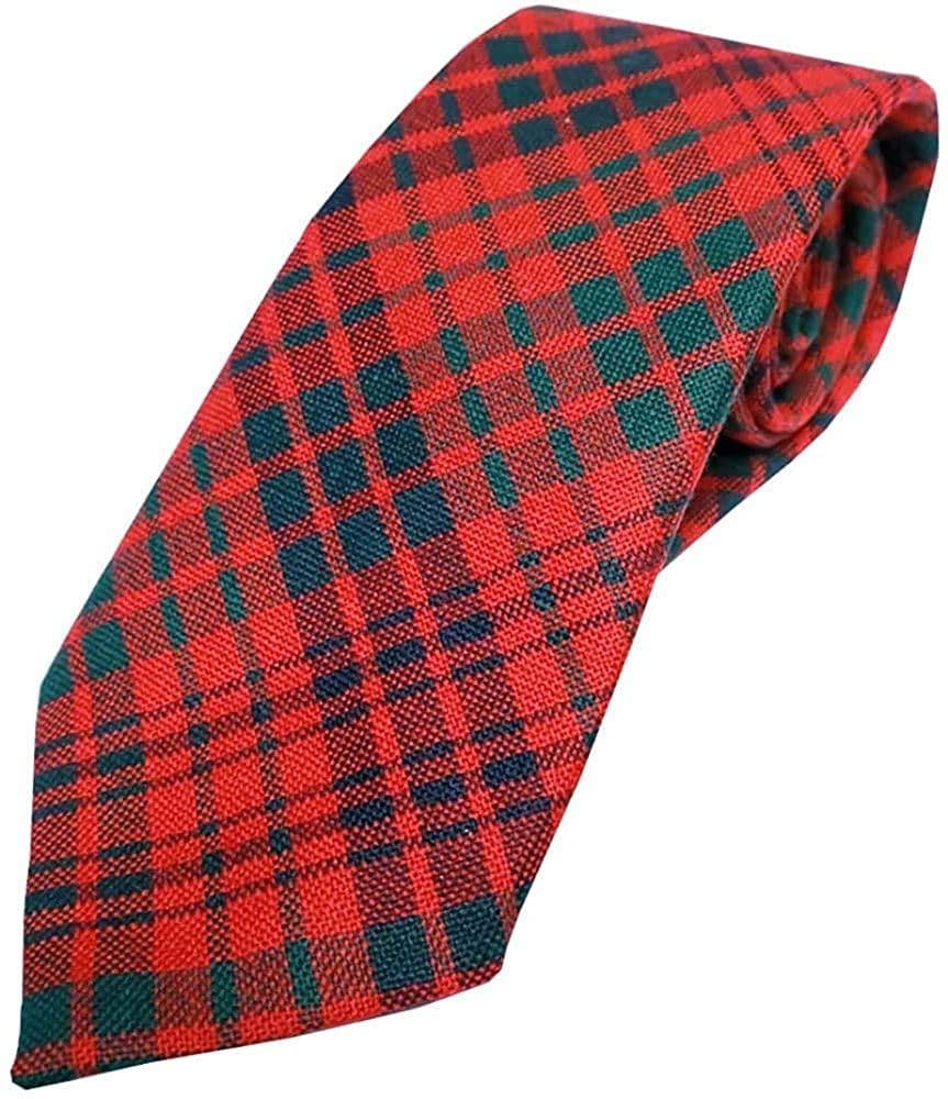 Gents Pure Wool Ross Modern Tartan Tie Made in Scotland