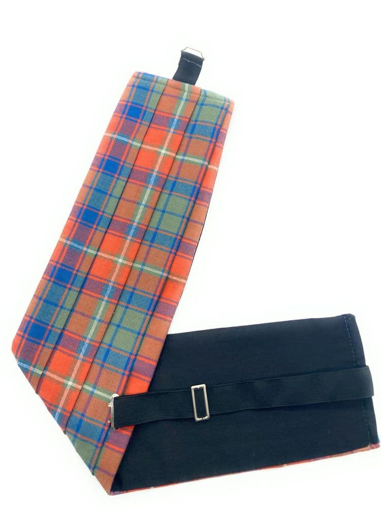 Gents Pure Wool  Roxburgh District Tartan Cummerbund Made In Scotland