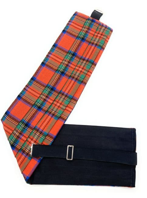 Gents Pure Wool Royal Stewart Ancient Tartan Cummerbund Made In Scotland