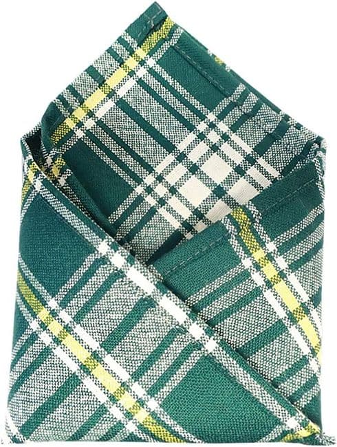 Gents Pure Wool Saint Patrick Tartan Pocket Square - Made In Scotland