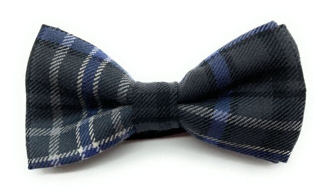 Gents Pure Wool Scotland Forever Antique Tartan Bow Tie Made in Scotland