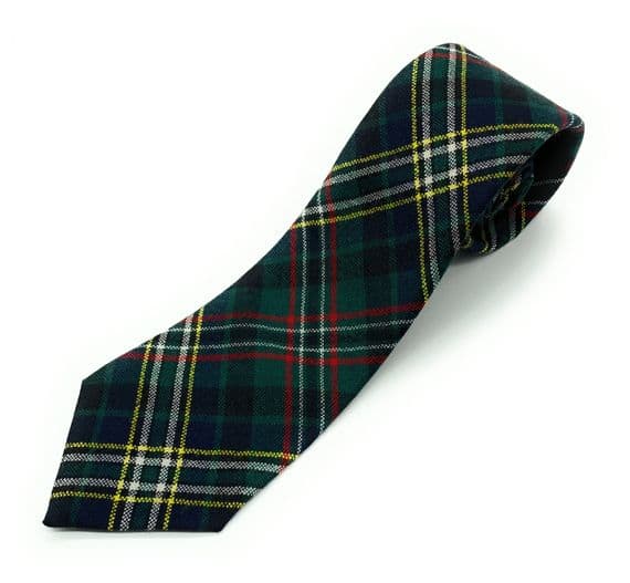 Pure Wool Scott Green Tartan Tie | Made in Scotland