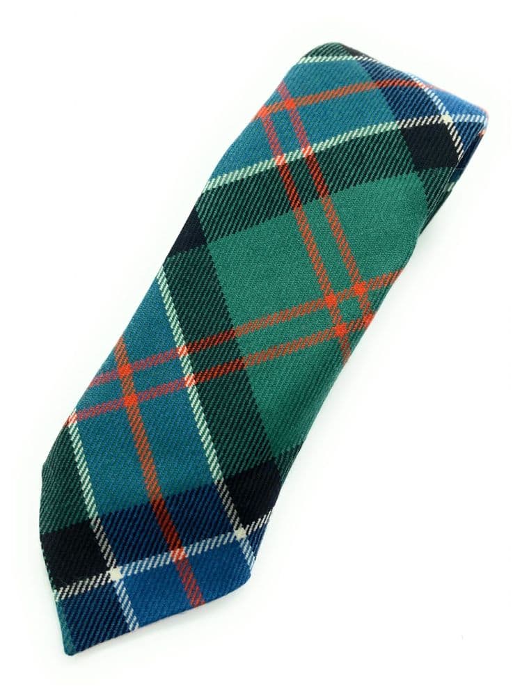 Gents Pure Wool Sinclair Hunting Ancient Tartan Tie Made in Scotland