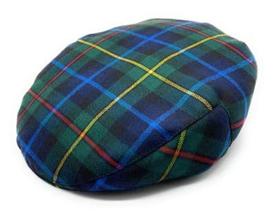 Gents Pure Wool Smith Tartan Flat Cap