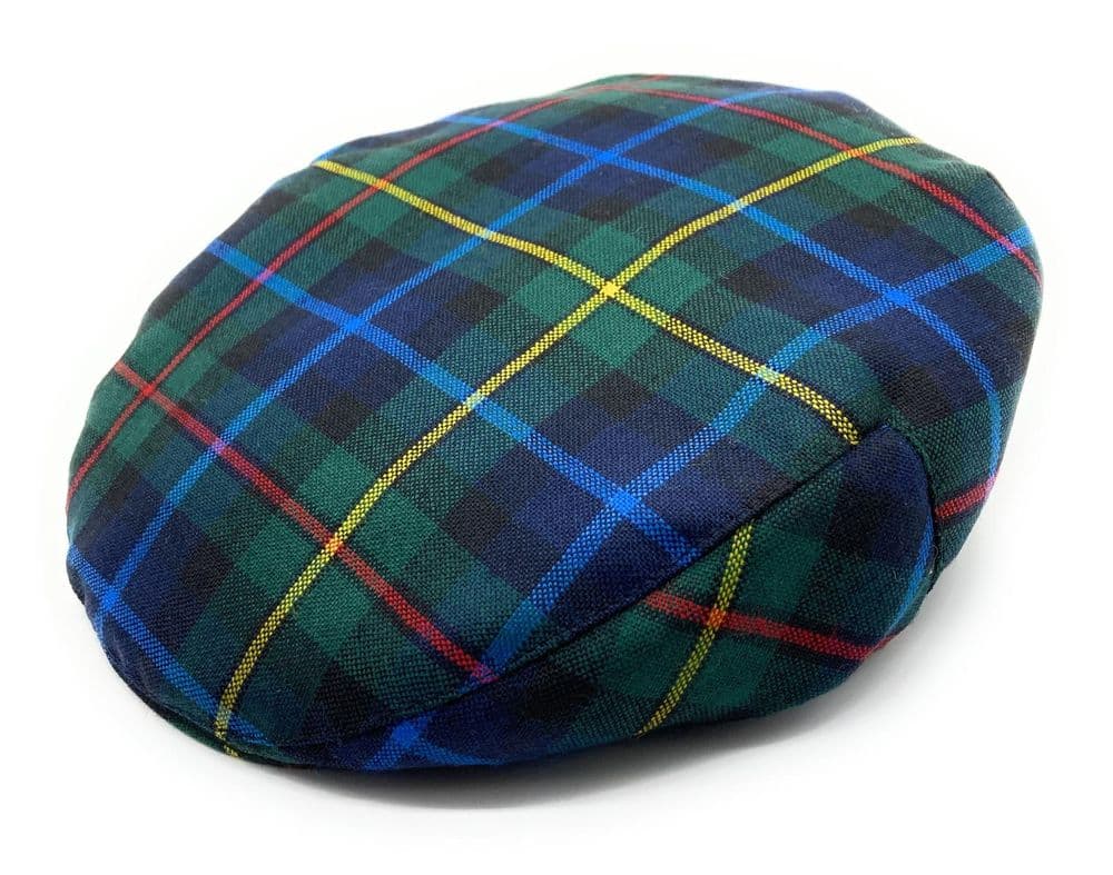 Gents Pure Wool Smith Tartan Flat Cap