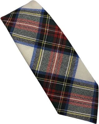 Gents Pure Wool Stewart Dress Tartan Tie | Made in Scotland