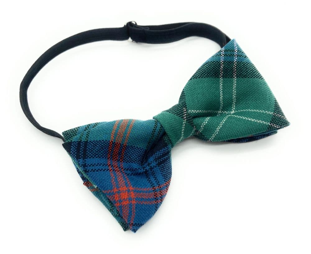 Gents Pure Wool Sutherland Old Ancient Tartan Bow Tie Made in Scotland