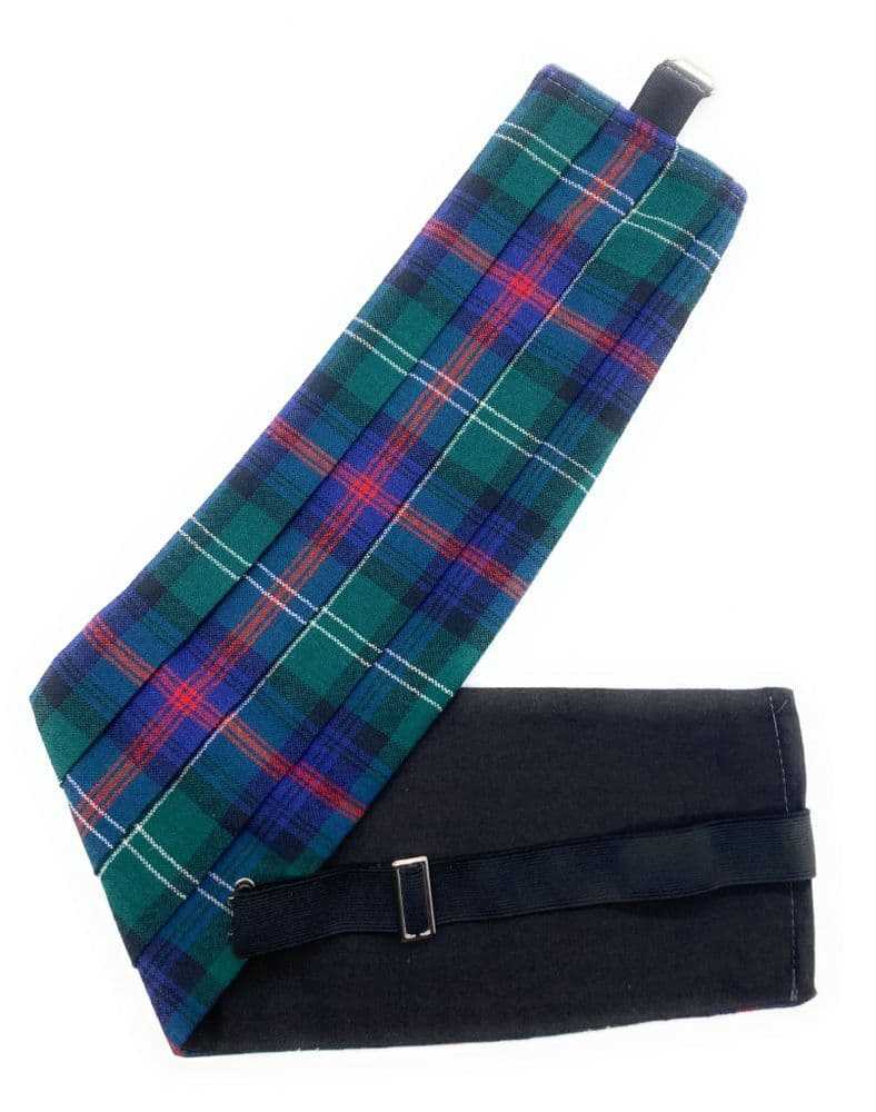 Gents Pure Wool Sutherland Old Tartan Cummerbund Made In Scotland