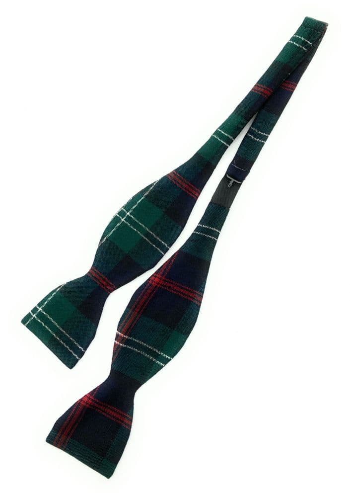 Gents Pure Wool Sutherland Old Tartan Self Tied Bow Made In Scotland