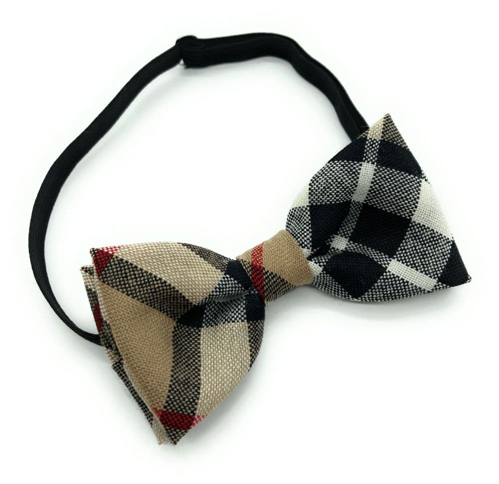 Gents Pure Wool Thomson Camel Tartan Bow Tie By Ingles Buchan of Scotland