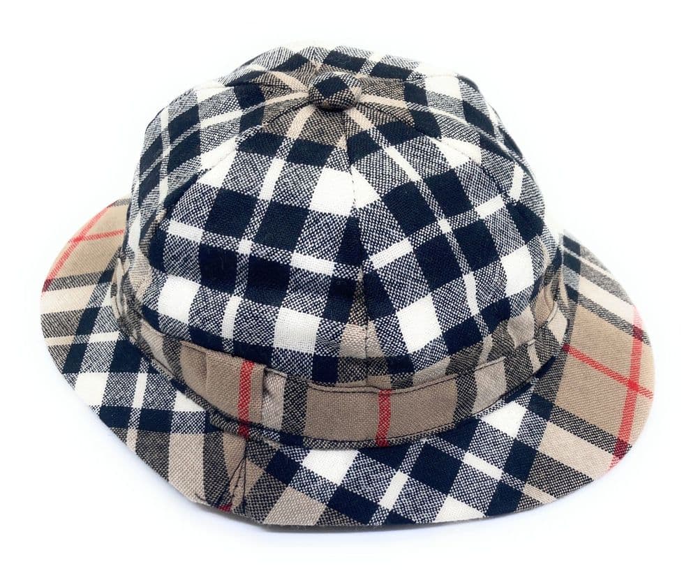 Gents Pure Wool Thomson Camel Tartan Deerstalker Hat
