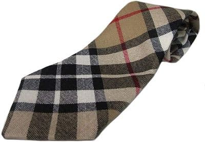 Gents Pure Wool Thomson Camel Tartan Tie | Made in Scotland