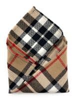 Pure Wool Thomson Camel Tartan Tie & Pocket Square Set