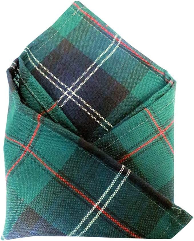 Gents Pure Wool Urquhart Tartan Pocket Square - Made In Scotland